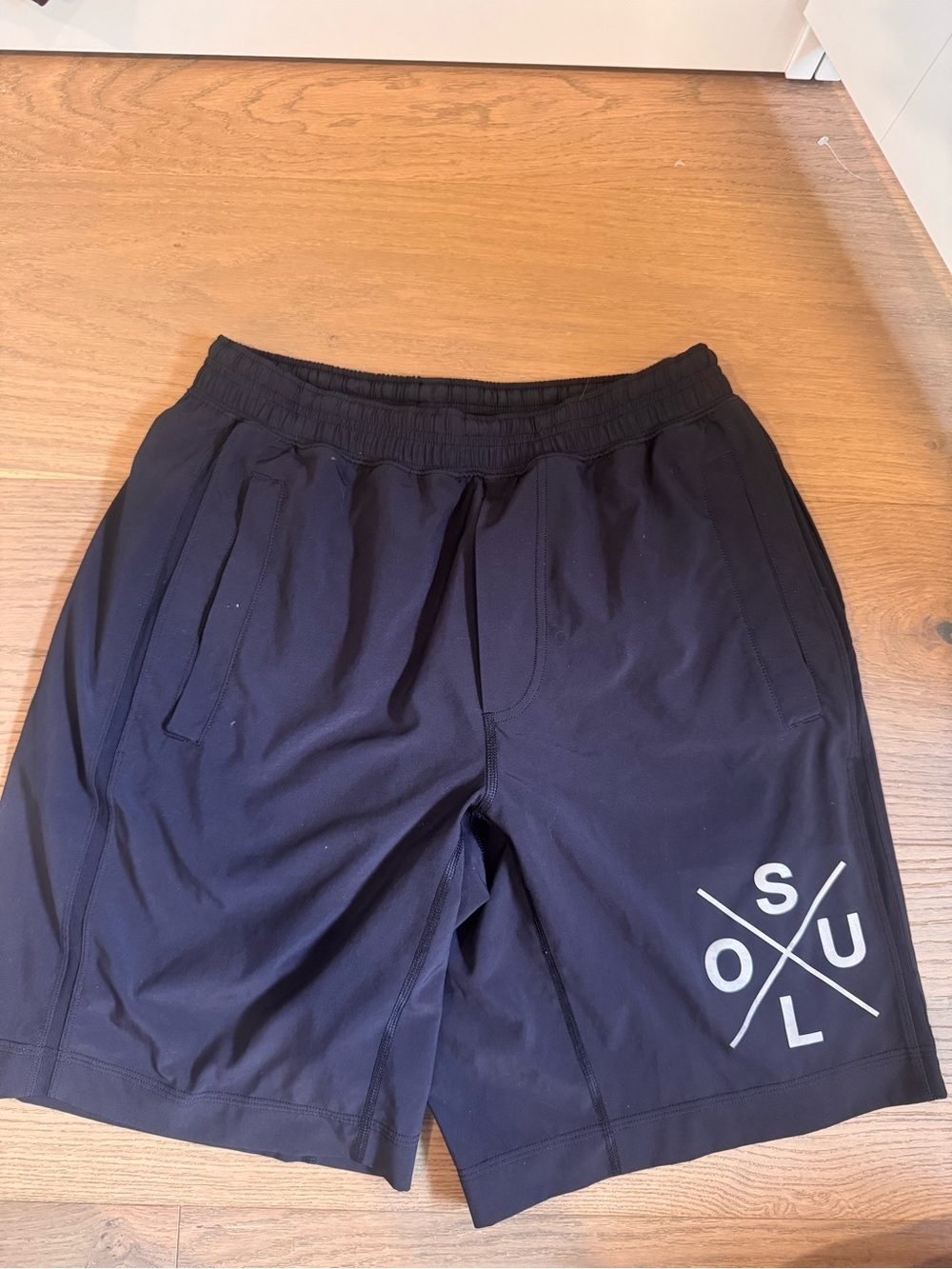 lululemon athletica Black Men's Athletic Shorts with Soul Logo